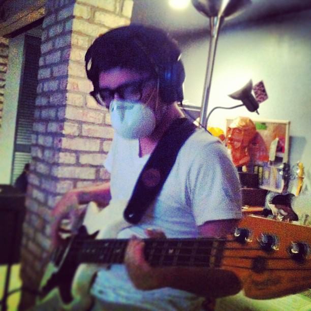 Joe tracking at Exploded Drawing. Is your face facemask on?