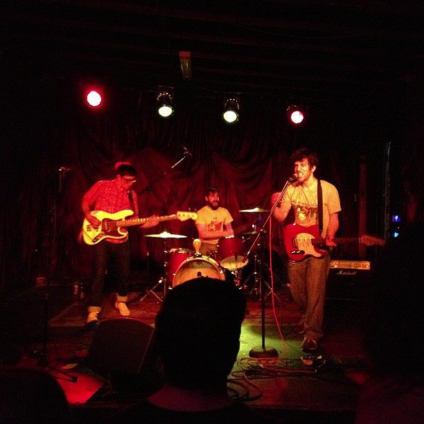 Lames open for R Stevie Moore at The End in Nashville, 2013.  L to R: Joe, Jeff, Jason. Photo by Tommy from Square People